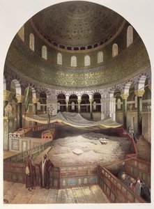 Interior of the Mosque of Omar, illustration from Souvenirs de Jerusalem by Paris